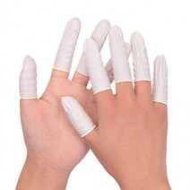 라텍스 손가락골무 장갑 핑거코트 100g 1팩, 상세페이지 참조, 한봉지