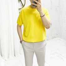 아도르클래식 라운드 9컬러 니트 반팔티