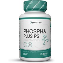 Perpetual Nutrition Phosphatidilserine 300mg Ashwagandha의 60 비건 캡슐 및 비타민 C 100mg, 1개