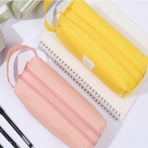 천필통 투지퍼 고등학생 중학생 대학생 2단 대용량 필통 10대 생일선물, 상세페이지 참조5, 핑크