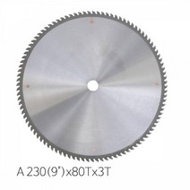 LLL086493팁쏘 톱날 삼원초경 9inx80Tx3T 알루미늄용