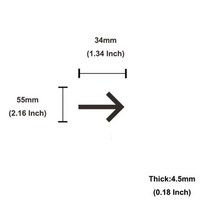 인테리어우체통 주택우편함 우체통 자체 접착식 대형 모던 도어 번호 외부 집 아파트 플라크 우편함 주소 숫자 스티커 블랙 사인 4 인치 100mm, Gold+Arrows
