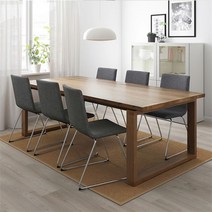 8인용식탁 10인용식탁 테이블 수입 카페 대형 원목 회의 의자 세트 긴 북유럽 용 식탁, 뿔의자