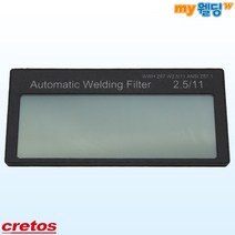 크레토스 오토 자동 차광 전자 용접면 헬멧 마스크 용접맨 자동면 차광면 장착 카트리지 필터, (1)차광도#11(Solar)