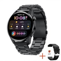 HUAWEI 남성용 방수 스포츠 피트니스 트래커 다기능 블루투스 통화 스마트워치 안드로이드 IOS, GPS, 30cm, Steel belt black