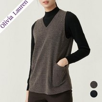 올리비아로렌 브이넥 저지 롱베스트 VOBANXW9271