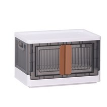 접이식 반투명 리방박스 수납정리함 32L, 화이트 32L, 1개