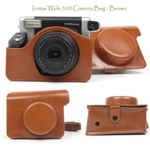 카메라필름 흑백 롤 필름 후지 인스탁스 와이드 300 즉석 케이스 고급 우레탄 가죽, wide 300 case brown