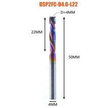 밀링공구 1pc 목공 밀링 커터 업 앰프 다운 컷 2 플루트 나선형 카바이드 밀링 도구 cnc 라우터 압축 목재 엔드 밀 커터 비트, DSP2FC-D4.0-L22