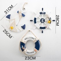 300일 셀프촬영 용품 소품 배경 앨범 앵커 해양 장식, 오렌지색 31cm 키앵커 딥블루 콤비