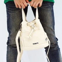 [토릭스 우먼 버킷] 크로스 토트 캐쥬얼 데일리 숄더 복조리백 가방 캔버스 버킷백 텀블러