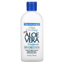 후루츠 오브 더 얼스 Fruit of the Earth 천연 성분 함유 알로에베라 스킨 케어 로션 118ml(4fl oz), 1개