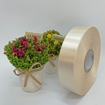 포장 리본 끈 제이제이리본 고밀도주자 40mm 50mm 76컬러 (길이 45M) 공단리본, 연베이지