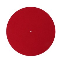 lp 레코드 플레이어 미니 블루투스 턴테이블 축음기 청소 3mm 두께의 정전기 방지 펠트 플래터 매트 비닐 용 방진 슬립매트 오디오 애호가, 빨간색