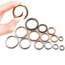 오픈형 오링 원형고리 원터치 연결고리 오너킹 키링부자재, 흑니켈