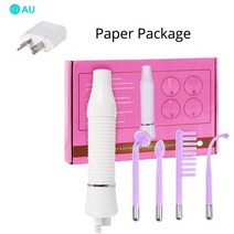 고주파마사지기 가정용 고주파 바디고주파 고주파 얼굴 기계 전기 치료 헤어 페이스 마사지 스틱 아르곤 오존 치료 여드름 스킨 케어 가정용 장치, 보라색 오