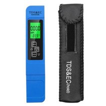 tds측정기 수질검사기 공구 PH 및 TDS 디지털 테스터 014 09990PPM EC LCD 물 순도 PPM 수족관 필터, blue with blacklight
