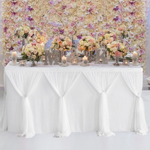 파티 테이블보 식탁보 테이블 스커트 tulle table skirt cover foldable tableware cloth 직사각형 baby showers birthday, 9피트 2.75x0.77m, 색상 6