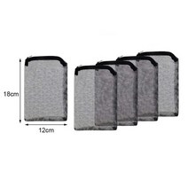 수족관 필터 백 물고기 탱크 미디어 메쉬 그물 필레 타인 활성 탄소 바이오 볼 세라믹 링 5 개, 12x18cm Black