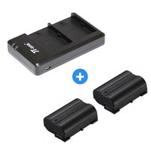 제이티원 니콘 EN-EL15 듀얼 충전기+배터리2개 D850 D7000