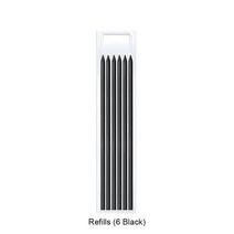 목공구 수공구 튼튼한 목수 연필 내장 샤프너 기계식 건설 선 드로잉 마커 용품, 01 Black Refills
