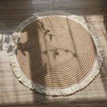 거실 북유럽 러그 코튼 로프 라운드 짠 카펫 침실 수제 주트 매트 빈티지 홈 장식 바닥 소파 사이드