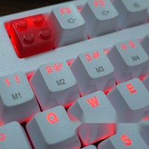 레고 키캡 커스텀 기계식 키보드 블럭 DIY, 상세페이지참조, 빨간색, 기계식 키보드 키캡