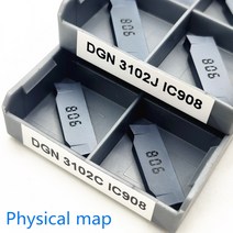 그루빙 카바이드 인서트 절삭 공구 DGN3102J IC908 DGN3102C CNC 터닝 절단 및 홈 가공, DGN 3102J IC908_10PCS