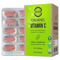 네추럴라이즈 오가닉 유기농 비타민C 200mg 30정