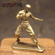 골동품 인테리어 소품 빈티지 앤틱 옛날 물건 단단한 황동 마이크로 조각 브루스 리 품 순수 구리 홈 공예 수제 남자 선물