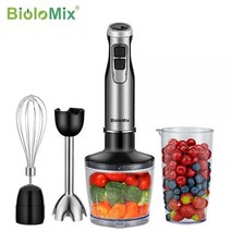 바이칼 BioloMix 4 in 1 고출력 1200W 침수 핸드 스틱 블렌더 믹서는 쵸퍼 및 스무디 컵을 포함합니다. 스테인레스 스틸 아이스 블레이드, CHINA, 4 1, AU 플러그, 01 4 1_03 AU 플러그