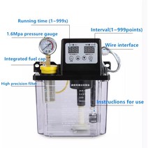 자동주유기 0.5/1/2 220V CNC 리터 윤활제 펌프 자동 오일 인젝터 전자기, 06 2L Pressure Gauge