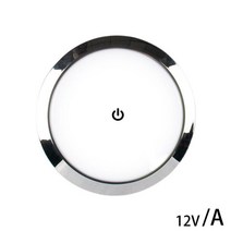 12V/24V RV 인테리어 천장 LED 조명 디머 스위치 5W 자동차 Led 라운드 라이트 지붕 램프 캠핑 캐러밴 보트 Q0S3, [01] 12V
