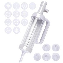 츄러스 메이커 츄러스 메이커 Christmas spritz cookie press and icing set alloy churro maker cookie maker with, 하얀