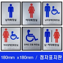 두리 화장실점자표지판 안내 촉지판 장애인화장실촉지판, 1개