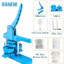뱃지 제작 소량 뺏지 만들기 배지 버튼 메이커 기계 25 + 32 58MM 세트-300 피스 부품 3 몰드 서클 커터 DIY 핀 프레스 메이킹 머신 165435