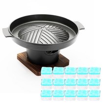 뉴비아 더블 미니화로 NEWVIA-MB1100 + 고체연료 30g x 15p, 1세트, 22 x 22 x 2.8 cm