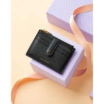 질스튜어트 뉴욕 액세서리 소르베 블랙 쁘띠 하트로고 장식 탑지퍼 카드지갑 JAHO2E870BK 353470