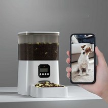 강아지 고양이 자동 급식기 사료 원격 펫 급식기, 7L 영상버전