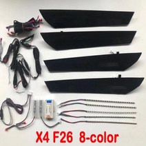 bmw코딩케이블 obd2케이블 진단 커넥터 자동차 내부 LED 스트립 램프 바 블루투스 64 색 버튼 컨트롤 BMW 5 시리즈 G30 G38 X1 X3 X4 X5 X6 G01 E7, 없음, X4  F26 black