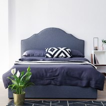 베스트리빙 [리퍼상품] 초이스 그레이 패브릭 퀸 침대/수납형침대/베드/매트리스/수납깔판/퀸침대/패밀리침대/패브릭침대, A형, 수납형, 매트별도