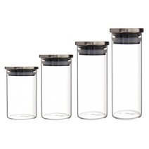내열 유리 밀폐 용기 잡곡 견관류 양념 보관 통 다용도 유리병, 650ml