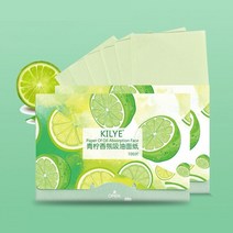 휴대용 미니 포켓티슈 여행용 티슈 압축티 슈 물티슈 하트 얼굴 흡수성 오일 컨트롤 흡수, 레몬