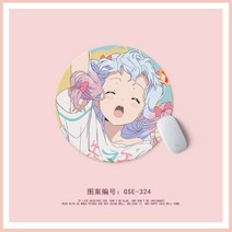 노트북상판 전사 수빙월 원형테이블매트 애니메이션 여학생 스윗 무드 PC 마우스패드 사무실 미니 사이즈 2174788436, GSE -324 주유 22*22cm