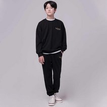 크로젬 주니어 남녀공용 특양면 룰라비 오버핏 맨투맨 트레이닝 세트 CRZSTJ 108