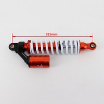 오토바이 리어 쇼바 280mm 325mm 350mm m10 air shock absorber 서스펜션 10mm spring for scooter 먼지 자전거 go kart, 325mm 10mm 스프링