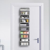 별나라 문걸이 5단 수납 정리 선반 보관함, 블랙, 1개