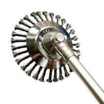 예초기날 잡초 휠 브러시 스틸 와이어날 트리머 헤드, 1개