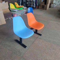 버스정류장의자 야외용벤치 야구장 공원용 3인벤치의자 플라스틱 공공장소, 2인승 믹스컬러 무광