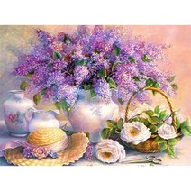 대진 보석십자수 40X80 50X40 사이즈 대형 금전운 보석 십자수, 18 화려한 보라빛 40x50, new